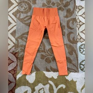 High-Waist Orange Leggings for Women